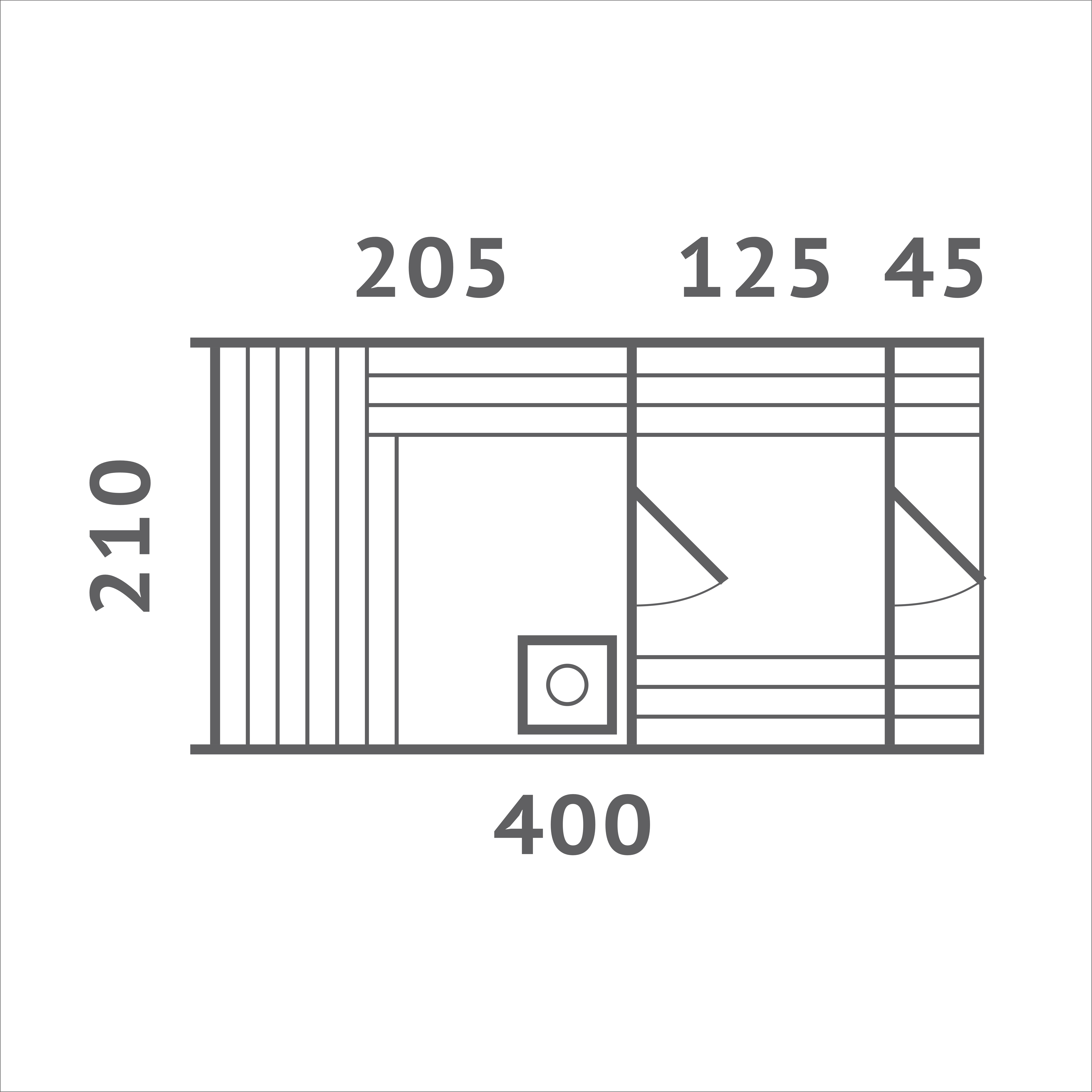 Баня КВАДРО СРЕДНЯЯ с верандой 0,5м
