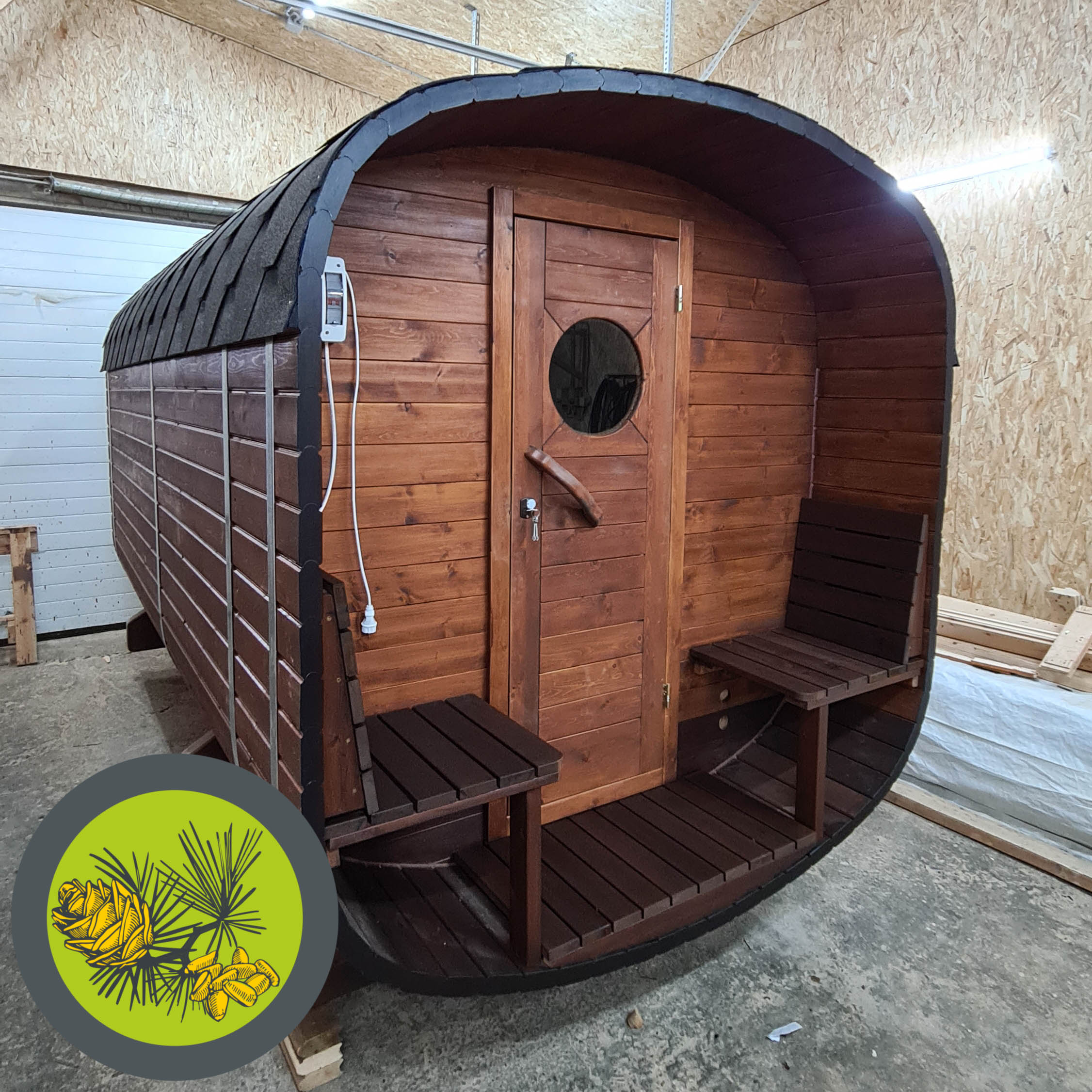 Баня КВАДРО СРЕДНЯЯ с верандой 0,5м