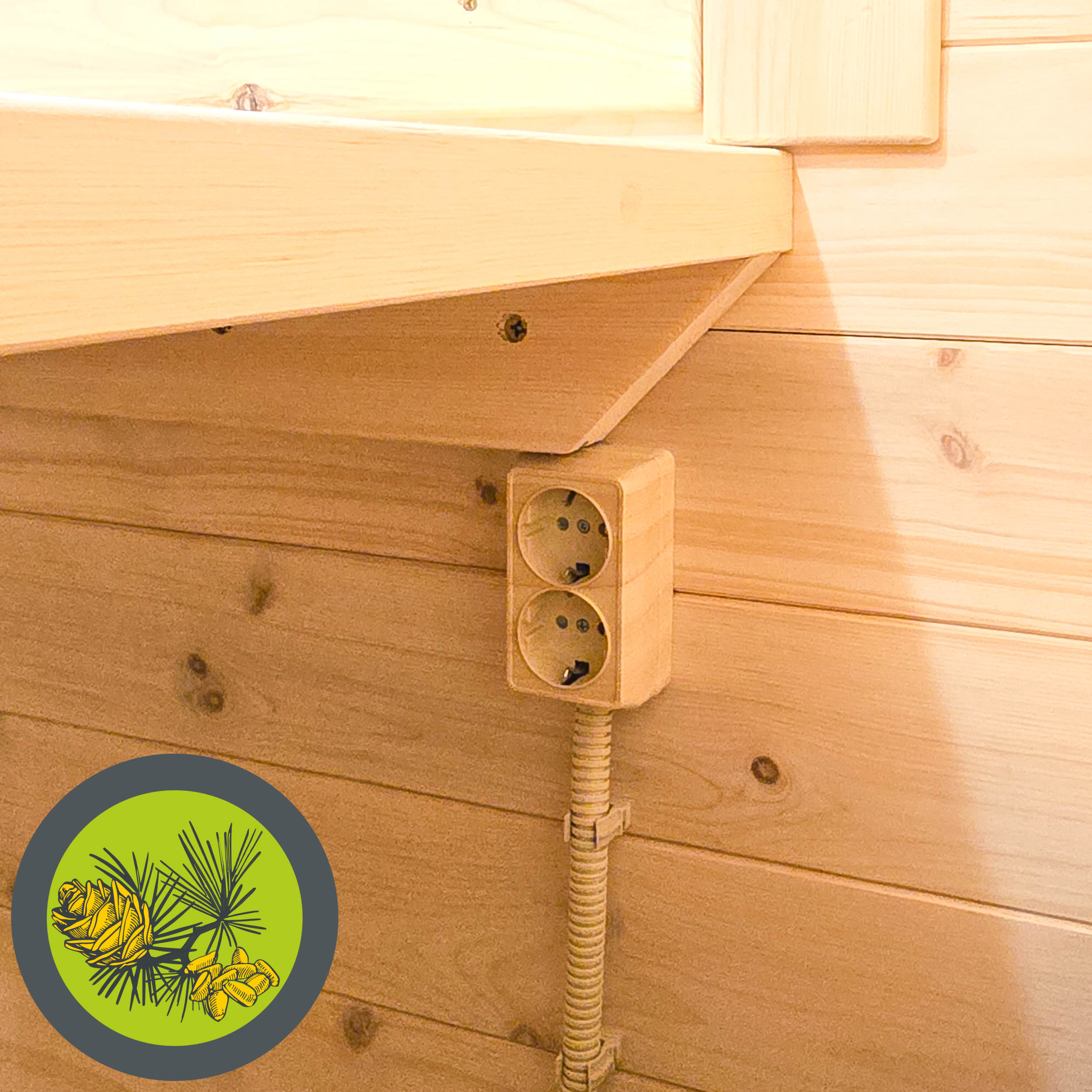 Розетка 2я с автоматом 16А