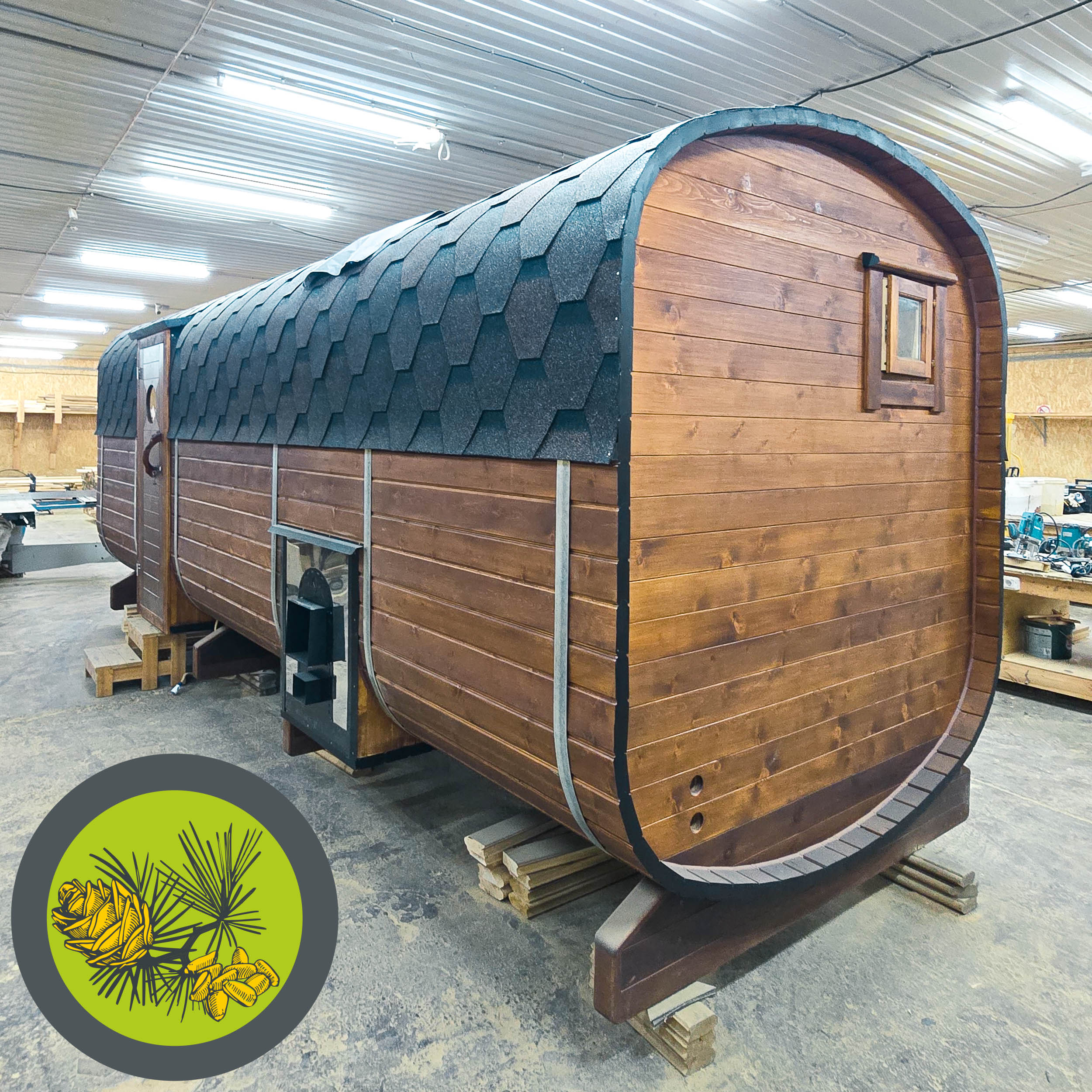 Баня КВАДРО БОЛЬШАЯ вход сбоку