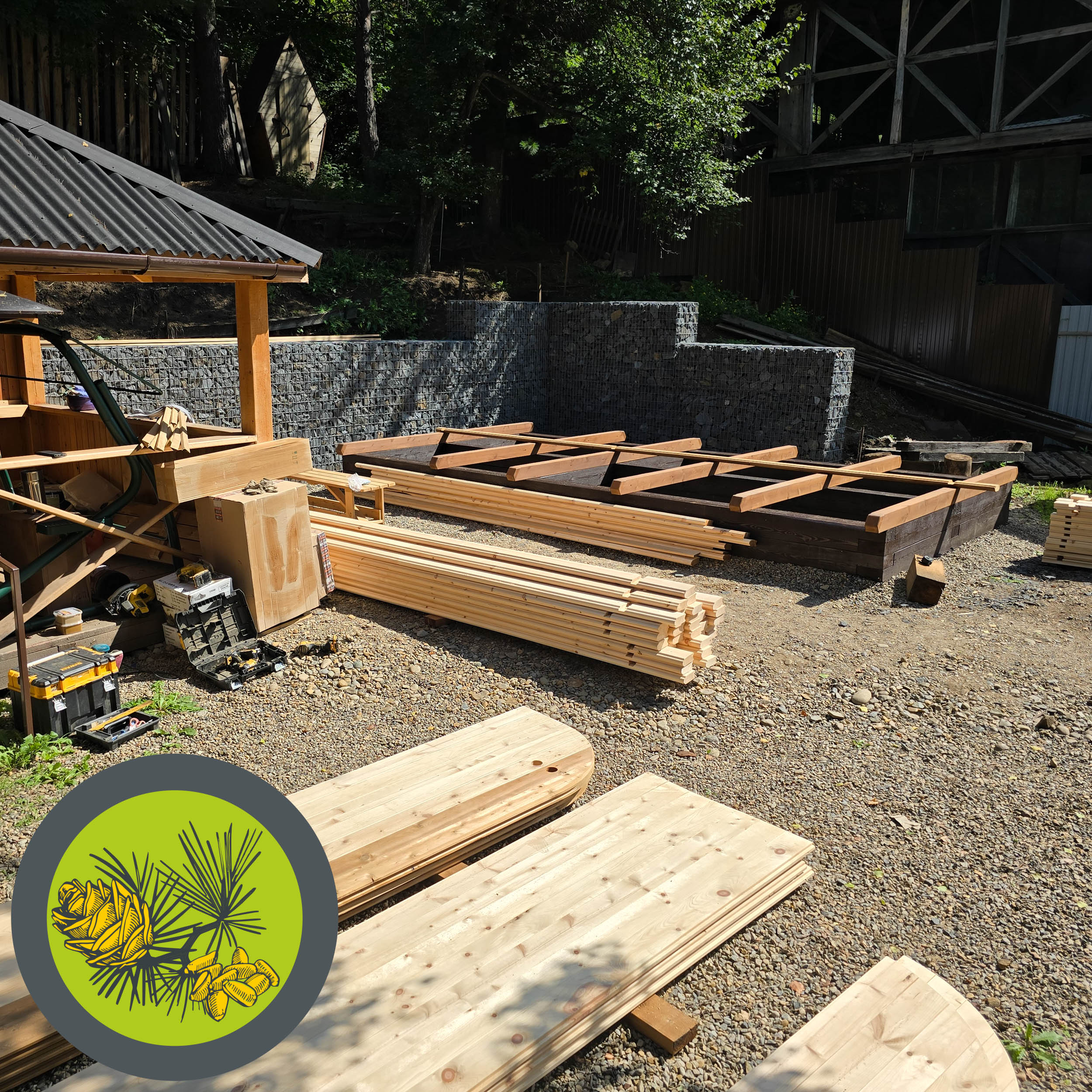 Сборка на участке Заказчика /цена зависит от бани