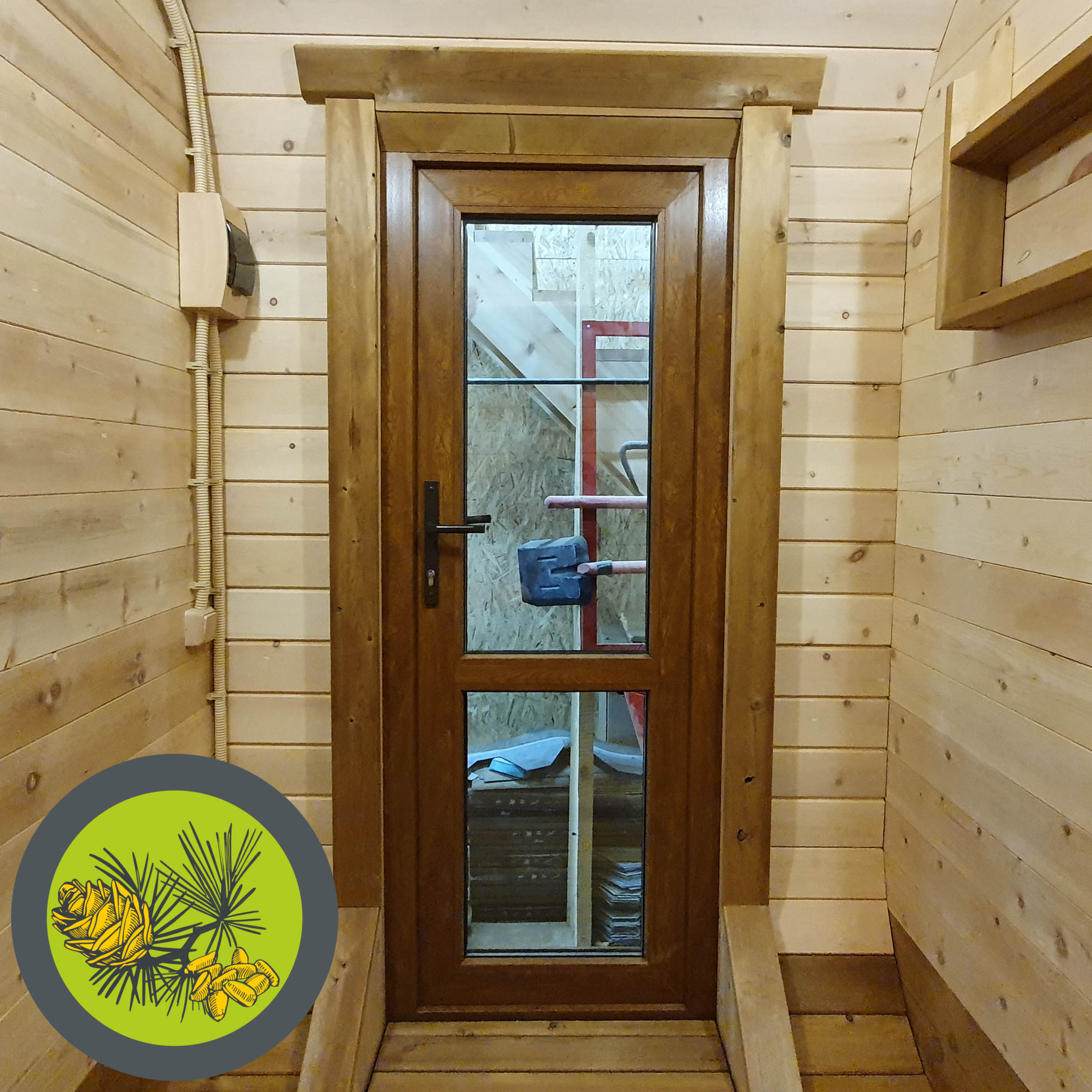 Дверь входная пластик (золотой дуб/темный дуб) ~750x1900