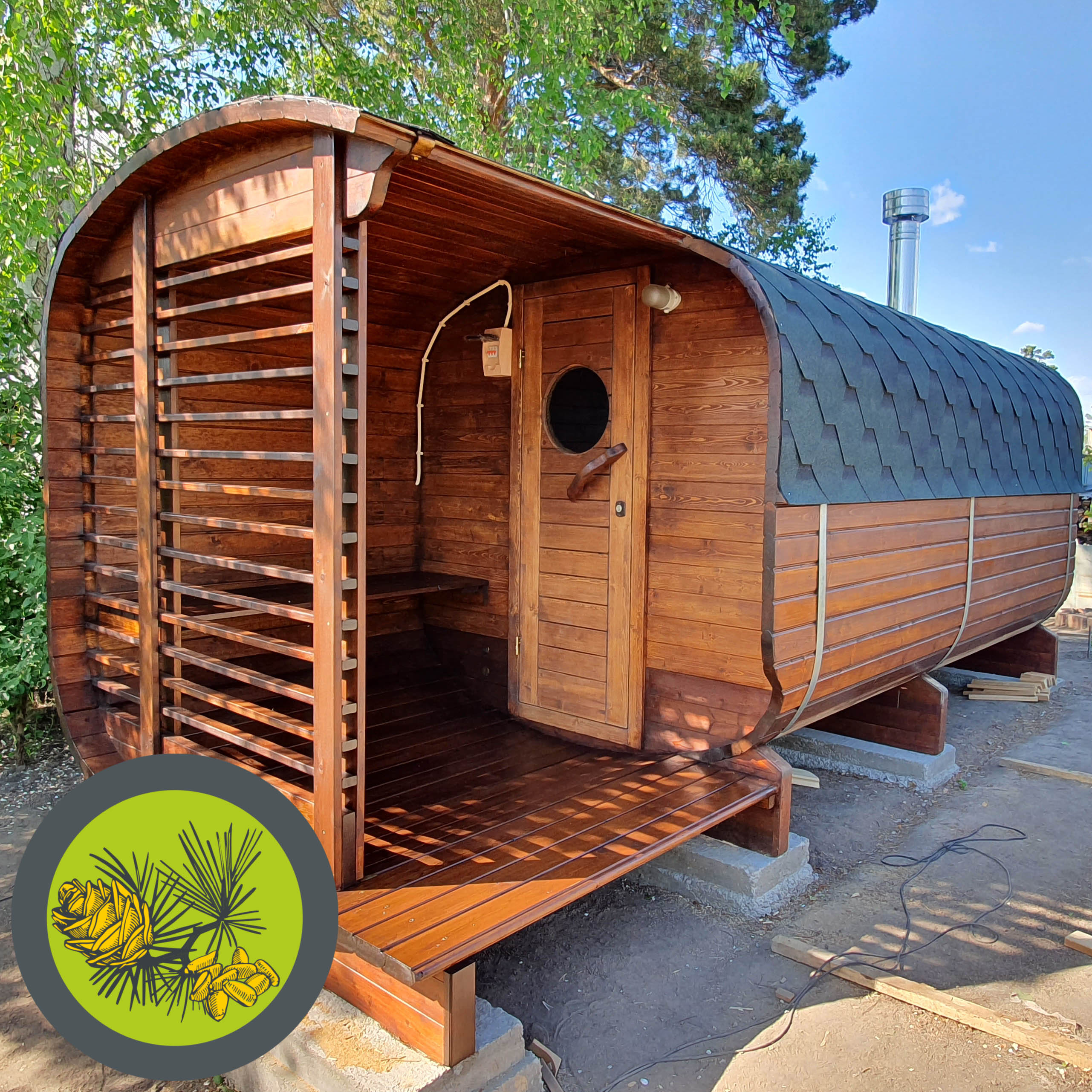 Баня КВАДРО СРЕДНЯЯ с верандой 1,5м