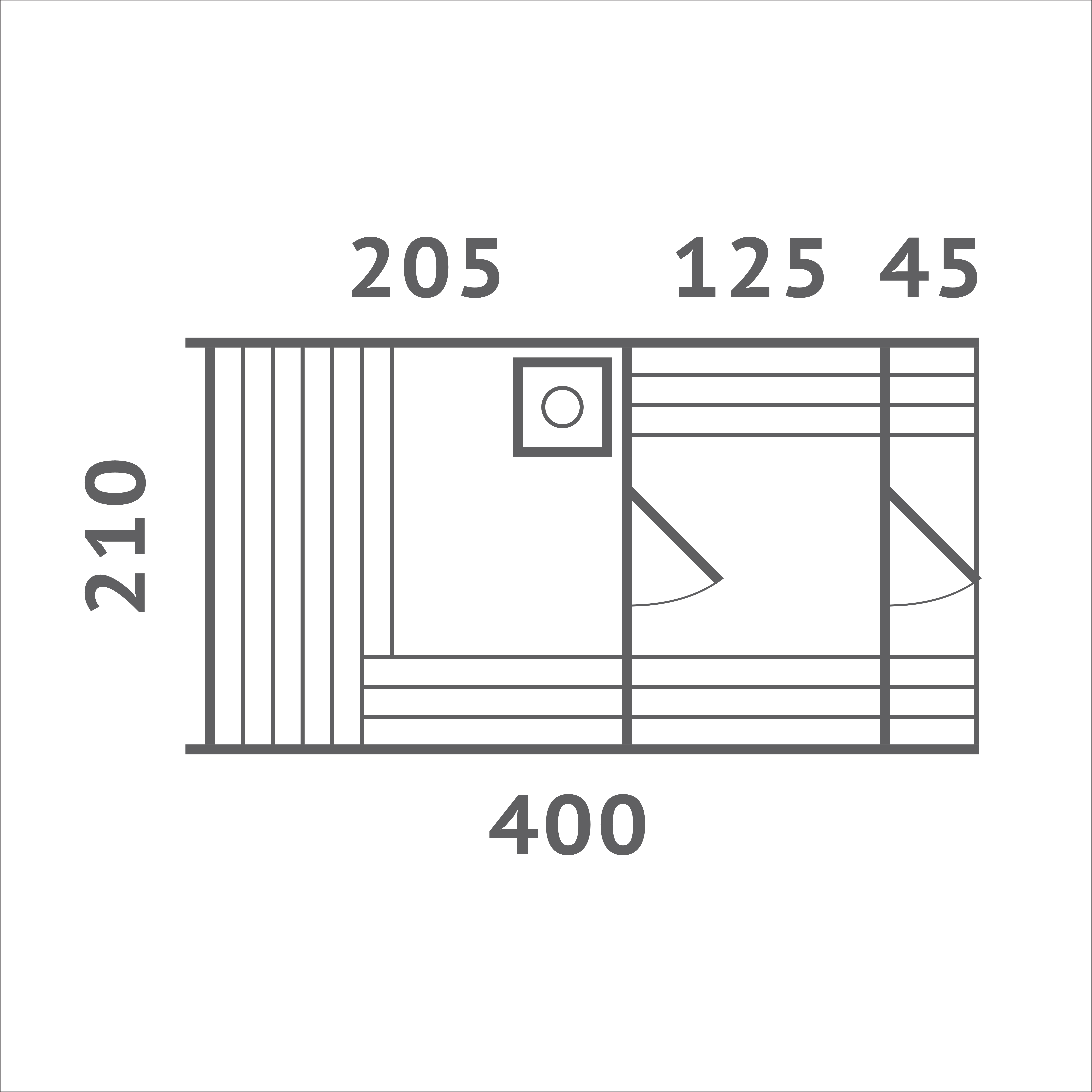 Баня КВАДРО СРЕДНЯЯ с верандой 0,5м